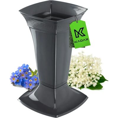 KADAX Cemetery Vase Grave Bottle - Graphite - Funeral Decoration KADAX Cemetery Vase Grave Bottle - Graphite - Funeral Decoration