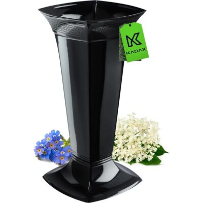 Kadax 39cm Artificial Cemetery Vase - Elegant, Durable, Weatherproof Kadax 39cm Artificial Cemetery Vase - Elegant, Durable, Weatherproof