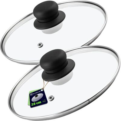 KADAX Glass Lid 28cm Heat-resistant Universal - Glass Lid KADAX Glass Lid 28cm Heat-resistant Universal - Glass Lid