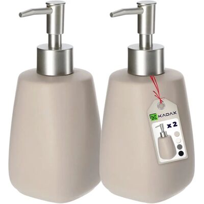 KADAX Beige Liquid Gel Soap Dispenser - Liquid, Ceramic, 400ml KADAX Beige Liquid Gel Soap Dispenser - Liquid, Ceramic, 400ml