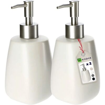 KADAX White Liquid Gel Soap Dispenser - Liquid, Ceramic, 400ml KADAX White Liquid Gel Soap Dispenser - Liquid, Ceramic, 400ml