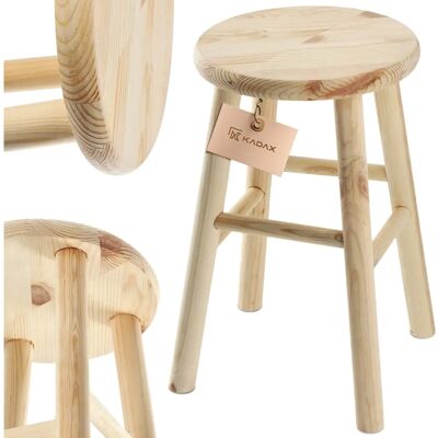 KADAX Holz Hocker Küchenhocker Stuhl 46cm Massives Kiefernholz - Holz Hocker KADAX Holz Hocker Küchenhocker Stuhl 46cm Massives Kiefernholz - Holz Hocker