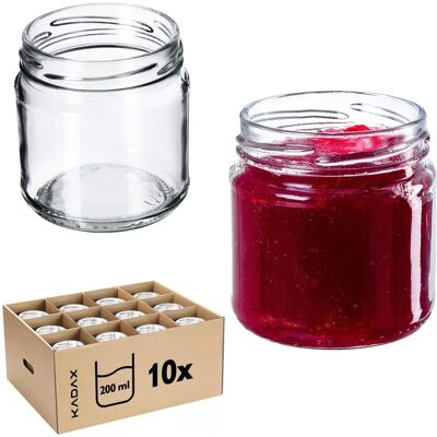 KADAX 200ml Glass Jar - Preserves, Jam, Honey - Food Safe KADAX 200ml Glass Jar - Preserves, Jam, Honey - Food Safe