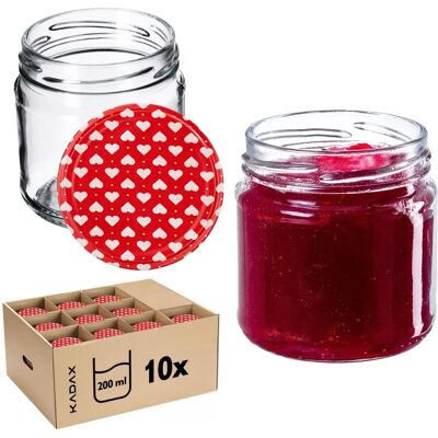 KADAX Lerma jars for preserves 200ml - Hearts - Jar KADAX Lerma jars for preserves 200ml - Hearts - Jar