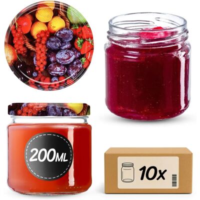 KADAX Frascos para Conservas 200ml 10un KADAX Frascos para Conservas 200ml 10un