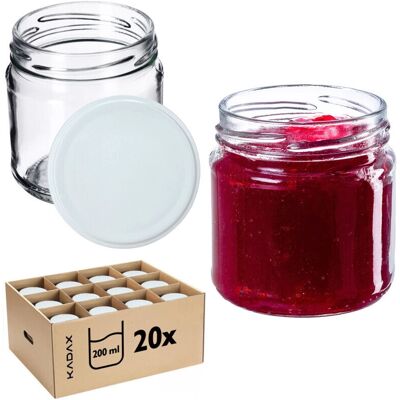 KADAX - 20x200ml - 200 ml - 66 mm - glass jars KADAX - 20x200ml - 200 ml - 66 mm - glass jars