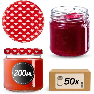 KADAX Brand Lerma Jars 200ml Hearts - Jar KADAX Brand Lerma Jars 200ml Hearts - Jar
