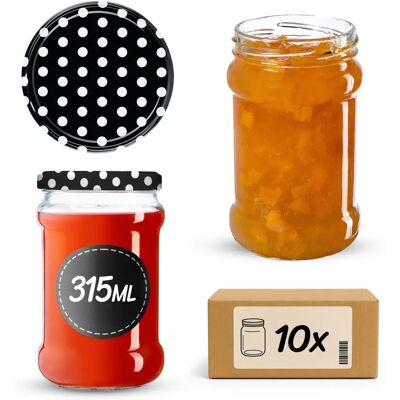 KADAX Seno Glass Jars 315ml - Leakproof, Food Safe, for Preserves KADAX Seno Glass Jars 315ml - Leakproof, Food Safe, for Preserves