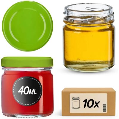 KADAX - 10x40ml - 40 ml - Screw cap 43 mm - Glass jar KADAX - 10x40ml - 40 ml - Screw cap 43 mm - Glass jar