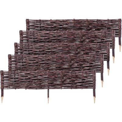 Valla de Mimbre Natural KADAX 100x30cm - Cerca de Jardín Valla de Mimbre Natural KADAX 100x30cm - Cerca de Jardín