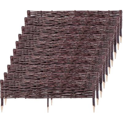 KADAX Weidenzaun Palisade Zaun 100x30cm Einfassung 10Stk - Zaun KADAX Weidenzaun Palisade Zaun 100x30cm Einfassung 10Stk - Zaun