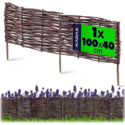 KADAX Weidenzaun Palisade Zaun - 100x40cm Gartenzaun KADAX Weidenzaun Palisade Zaun - 100x40cm Gartenzaun