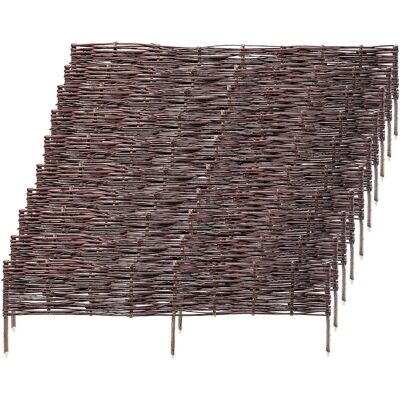 KADAX Rattans Zaun 120x20cm - Garten, Natürliche, Robuste Dekoration KADAX Rattans Zaun 120x20cm - Garten, Natürliche, Robuste Dekoration