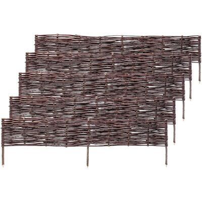 Kadax Natural Wicker Garden Fence 120x30cm Pack of 5 Kadax Natural Wicker Garden Fence 120x30cm Pack of 5