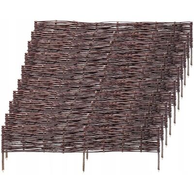 KADAX Natural Wicker Garden Fence - 120x30 cm - Pack of 10 KADAX Natural Wicker Garden Fence - 120x30 cm - Pack of 10