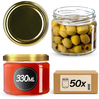 KADAX 50x Glass jar 330 ml - Suitable for preserves KADAX 50x Glass jar 330 ml - Suitable for preserves