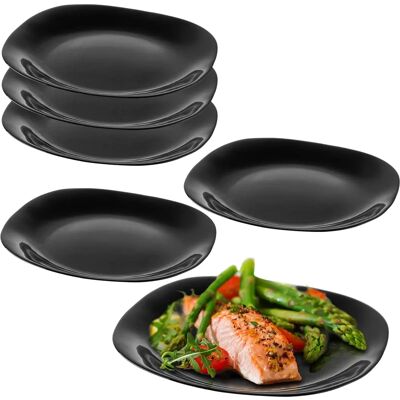 KADAX Black 28cm Dinner Plate Set - Modern, Durable, Microwave Safe KADAX Black 28cm Dinner Plate Set - Modern, Durable, Microwave Safe