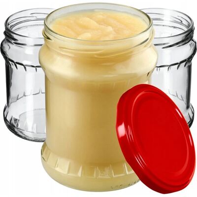 KADAX Kisko 500ml Glass Preserves Jars - Red Lids KADAX Kisko 500ml Glass Preserves Jars - Red Lids