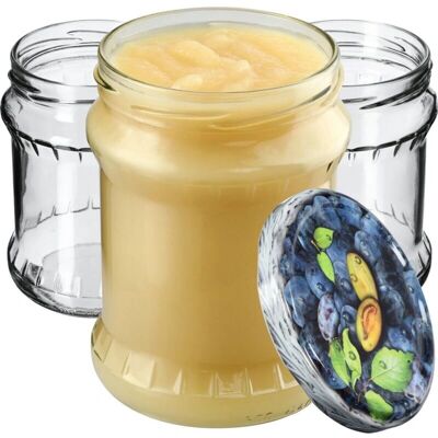 KADAX Kisko 500ml Preserves Jars - 16 pcs, 82mm Lids KADAX Kisko 500ml Preserves Jars - 16 pcs, 82mm Lids