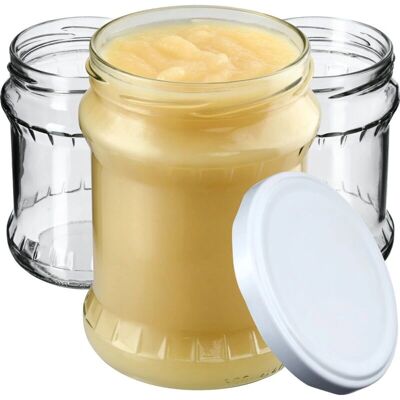 Kadax - Storage Jar - 500 ml - White - Glass Jar Kadax - Storage Jar - 500 ml - White - Glass Jar