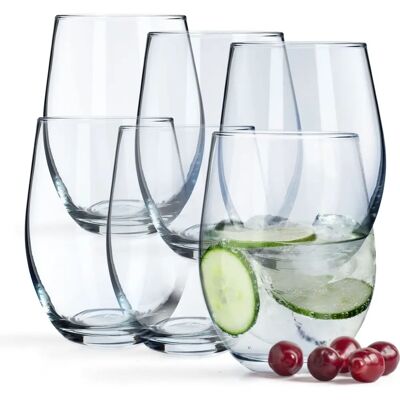 KADAX Glasses Set of 6pcs for Drinks Juice Glass 580ml KADAX Glasses Set of 6pcs for Drinks Juice Glass 580ml