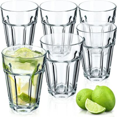KADAX Glasses Set 370ml Durable Thick Glass - Water Juice Cocktails KADAX Glasses Set 370ml Durable Thick Glass - Water Juice Cocktails