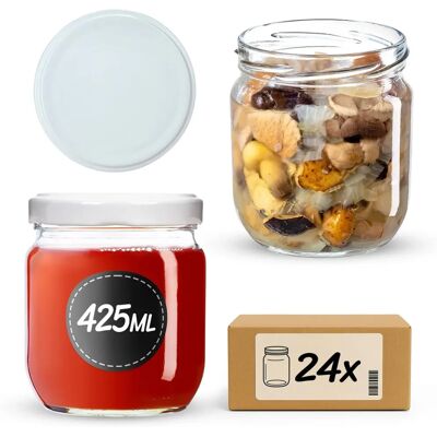 KADAX - Barattoli Marmellata - 425 ml - 24 pcs - Bocaux à confiture - Publicité KADAX - Barattoli Marmellata - 425 ml - 24 pcs - Bocaux à confiture - Publicité
