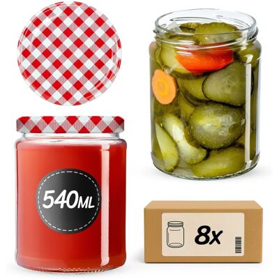 KADAX Glass jars 540ml for preserves - Food preservation KADAX Glass jars 540ml for preserves - Food preservation