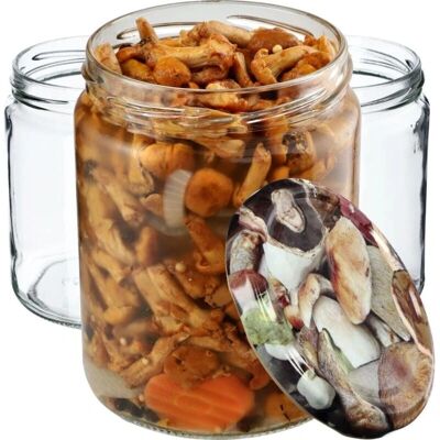 KADAX Jars for Maki preserves - 540ml 8pcs Mushrooms KADAX Jars for Maki preserves - 540ml 8pcs Mushrooms