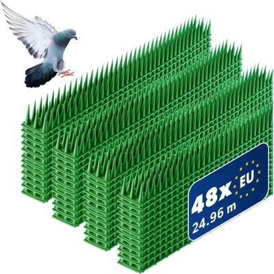 Kadax Vögelspikes - 48 Stück - Effektiver Vogelschutz - UV-beständig Kadax Vögelspikes - 48 Stück - Effektiver Vogelschutz - UV-beständig