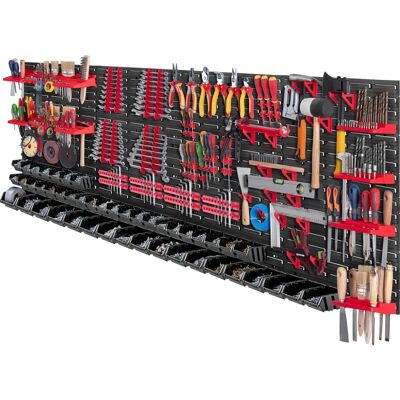KADAX Workshop Wall Board 232x78cm 132 pcs - Durable Modular Tool Panel KADAX Workshop Wall Board 232x78cm 132 pcs - Durable Modular Tool Panel