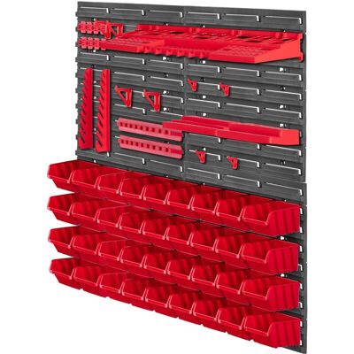 Kadax - Panel de herramientas 78x78 cm, 59 piezas de almacenamiento en garaje Kadax - Panel de herramientas 78x78 cm, 59 piezas de almacenamiento en garaje
