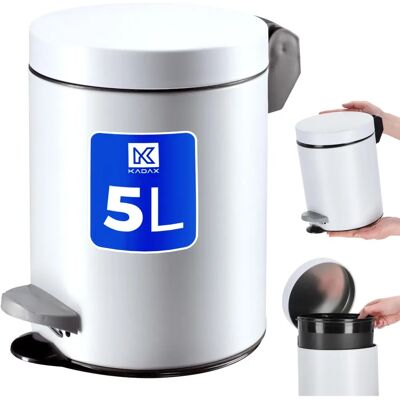 KADAX Waste bin 5L Pedal Container White - Waste bin KADAX Waste bin 5L Pedal Container White - Waste bin