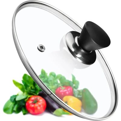 Coperchio in Vetro Universale KADAX 26cm Resistente al Calore Coperchio in Vetro Universale KADAX 26cm Resistente al Calore