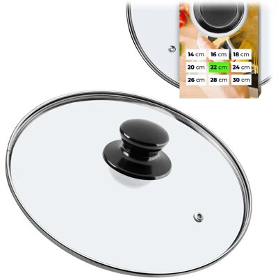KADAX - Coperchio in vetro 22 cm - Universal - Glass - Lid KADAX - Coperchio in vetro 22 cm - Universal - Glass - Lid