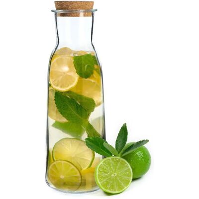 KADAX Wasser Karaffe - 1000ml Glas Karaffe für Wasser, Wein & Getränke KADAX Wasser Karaffe - 1000ml Glas Karaffe für Wasser, Wein & Getränke