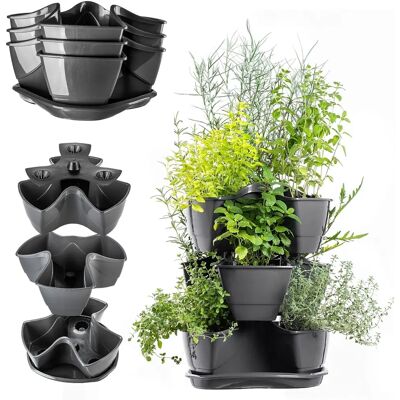 KADAX Flower Pot Cascade Triple Flowerbed - Flower Pot KADAX Flower Pot Cascade Triple Flowerbed - Flower Pot