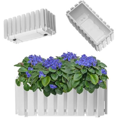 KADAX Weißer Balkon Pflanzkasten - Balkonbox 38cm KADAX Weißer Balkon Pflanzkasten - Balkonbox 38cm