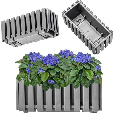 KADAX Grey Flower Pot Balcony Box 38cm - Flower Pot KADAX Grey Flower Pot Balcony Box 38cm - Flower Pot