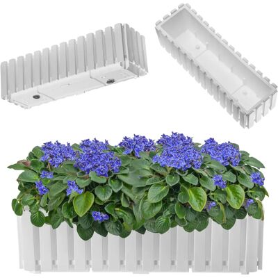 KADAX Balkonowa Skrzynka 58cm Rośliny Białe Kwiaty - Skrzynka na Rośliny KADAX Balkonowa Skrzynka 58cm Rośliny Białe Kwiaty - Skrzynka na Rośliny