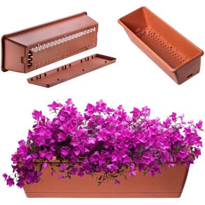 KADAX Balcony Box 60cm Flower Pot Stand - Lightweight, Modern, UV Resistant KADAX Balcony Box 60cm Flower Pot Stand - Lightweight, Modern, UV Resistant