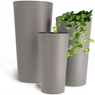 KADAX - Eco-Pots Set - Grau - 57cm - Pflanzgefäß-Set KADAX - Eco-Pots Set - Grau - 57cm - Pflanzgefäß-Set