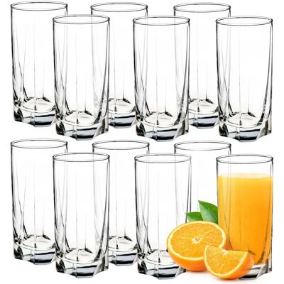 KADAX Drinking Glasses - 380ml Set of 12 KADAX Drinking Glasses - 380ml Set of 12