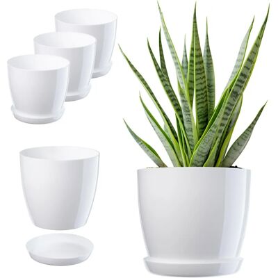 KADAX 3x Flower pot 20cm casing with stand white - Flower pot KADAX 3x Flower pot 20cm casing with stand white - Flower pot