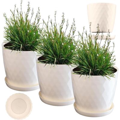 KADAX 3x Flower pot 20cm casing + cream stand - Flower pot KADAX 3x Flower pot 20cm casing + cream stand - Flower pot