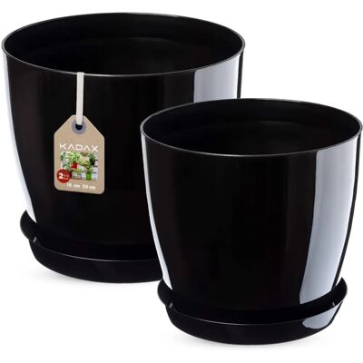 KADAX Schwarzes Blumen-Set 18+20cm - Innentöpfe KADAX Schwarzes Blumen-Set 18+20cm - Innentöpfe