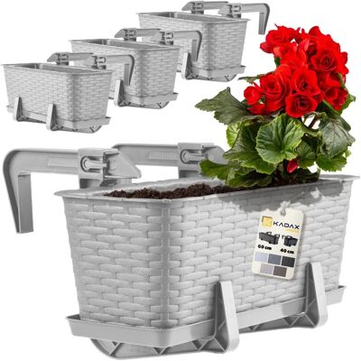 KADAX Caja de Balcón 40cm - Gris KADAX Caja de Balcón 40cm - Gris
