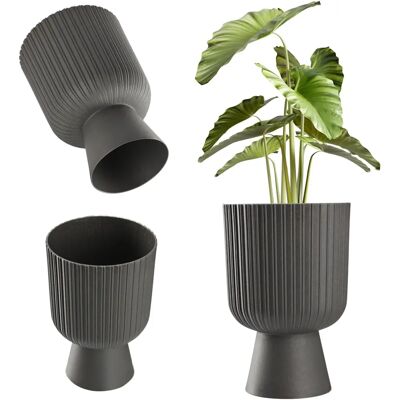KADAX Flower Pot Lawn Cover - Plant Container 14cm Grey KADAX Flower Pot Lawn Cover - Plant Container 14cm Grey