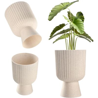 KADAX Pflanzkübel Abdeckung Rasen 18cm Beige - Blumentopf KADAX Pflanzkübel Abdeckung Rasen 18cm Beige - Blumentopf
