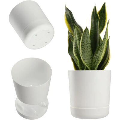 KADAX Flower Pot with Stand 20cm White Matt - Flower Pot KADAX Flower Pot with Stand 20cm White Matt - Flower Pot